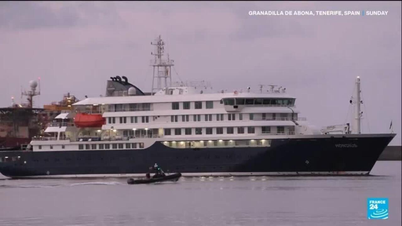 Hantavirus-hit cruise ship arrives at Tenerife in Spain’s Canary Islands
